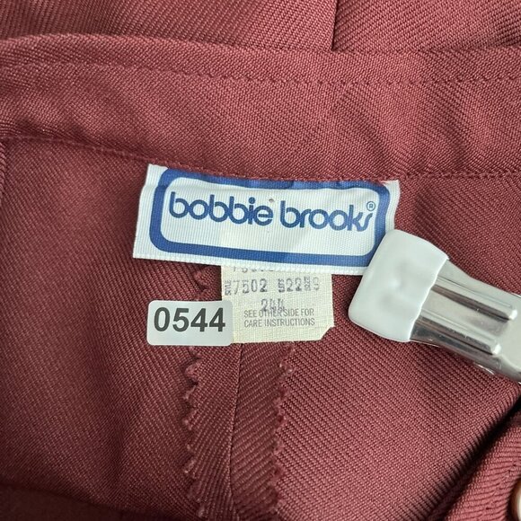 Vintage Boobie Brooks High-Waisted Straight Leg Burgundy Trousers Pants Women 26 - Picture 5 of 11